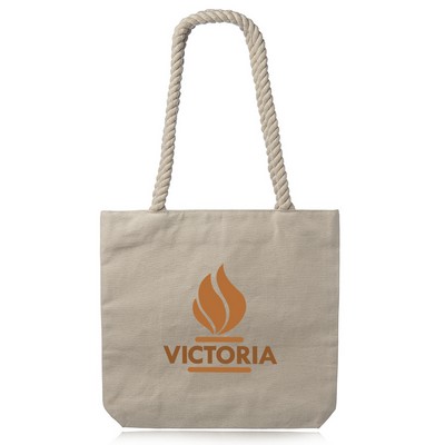 Pristine Cove Canvas Tote with Rope Handles