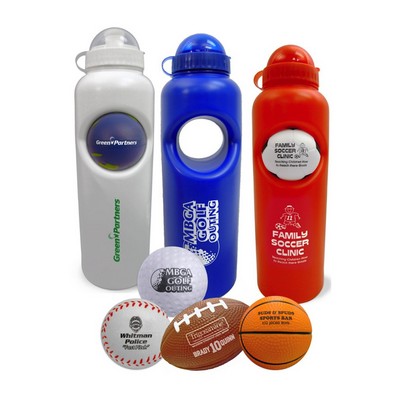 Sports Water Bottle With Stress Reliever