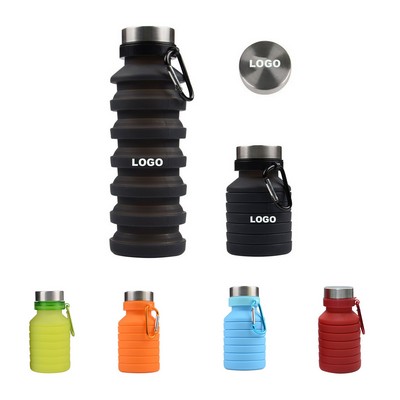 18oz Silicone Collapsible Water Bottles