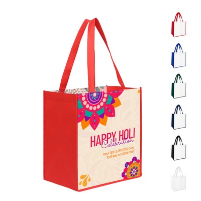 Laminated Non-woven Display Tote Bag(13" X 13" X 5" )