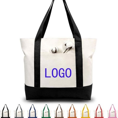 Colorful patchwork tote bag