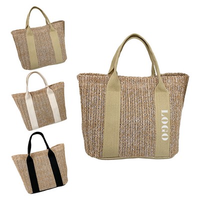 Straw Woven Tote Bag