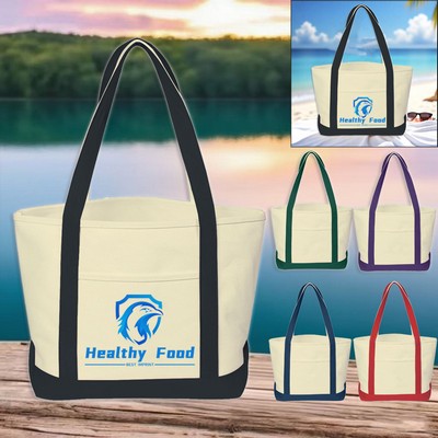 24 Oz.LARGE COTTON CANVAS TOTE BAG