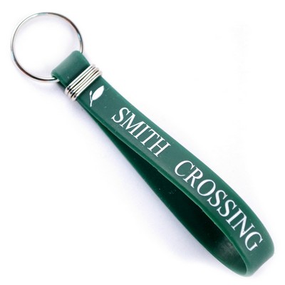 ½" Printed Silicone Key Chain